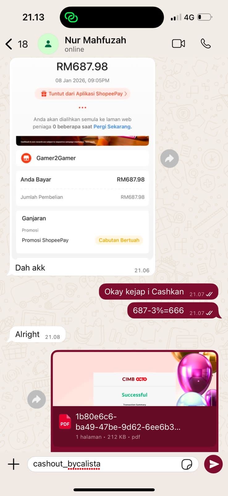 Testimoni transaksi 6