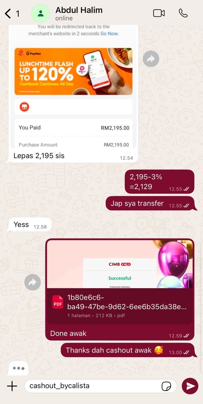 Testimoni transaksi 7